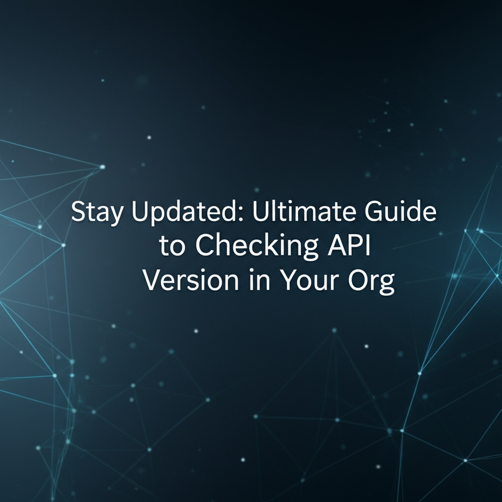 Stay Updated: Ultimate Guide to Checking API Version in Your Org