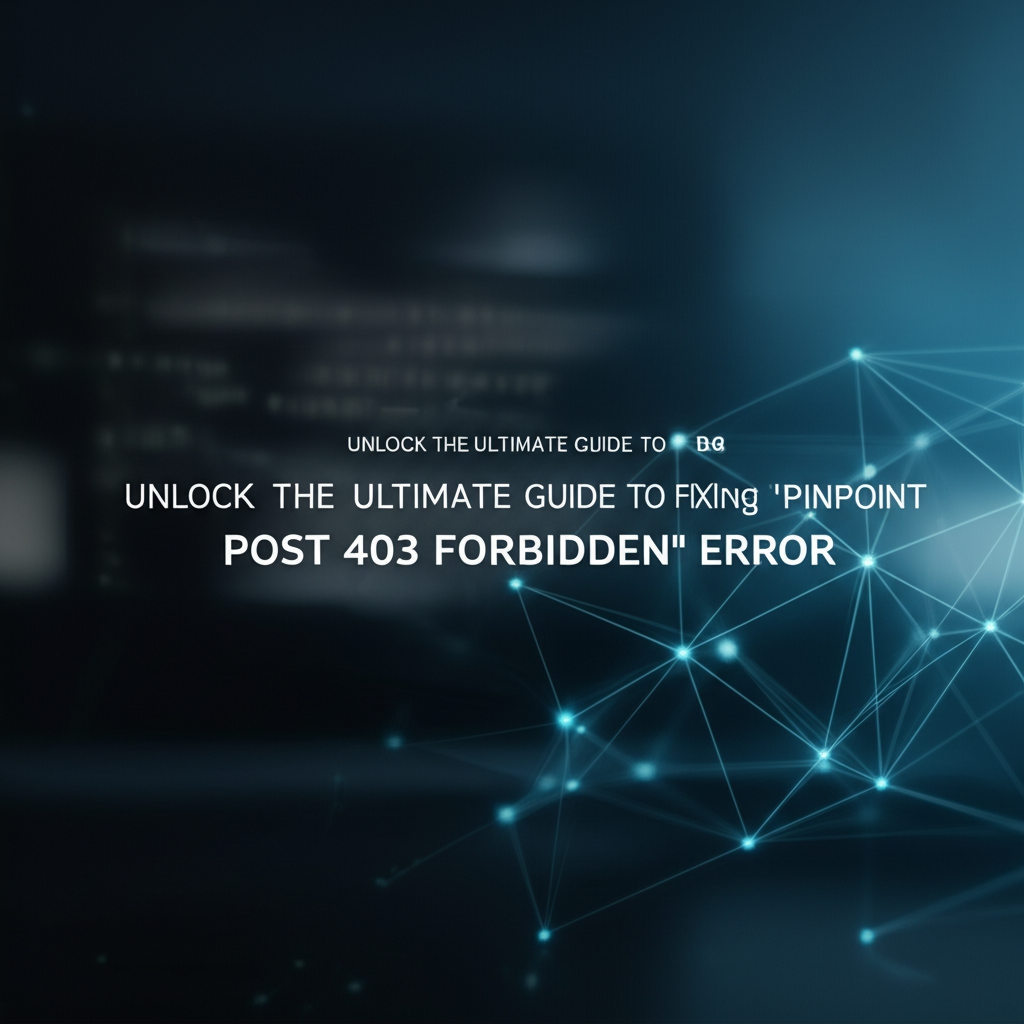 Unlock the Ultimate Guide to Fixing "Pinpoint Post 403 Forbidden" Error