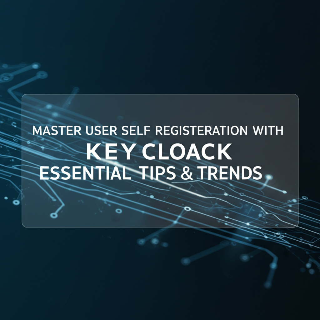 Master User Self Registration with Keycloak: Essential Tips & Trends