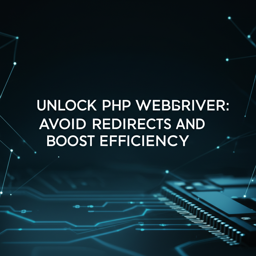 Unlock PHP WebDriver: Avoid Redirects and Boost Efficiency