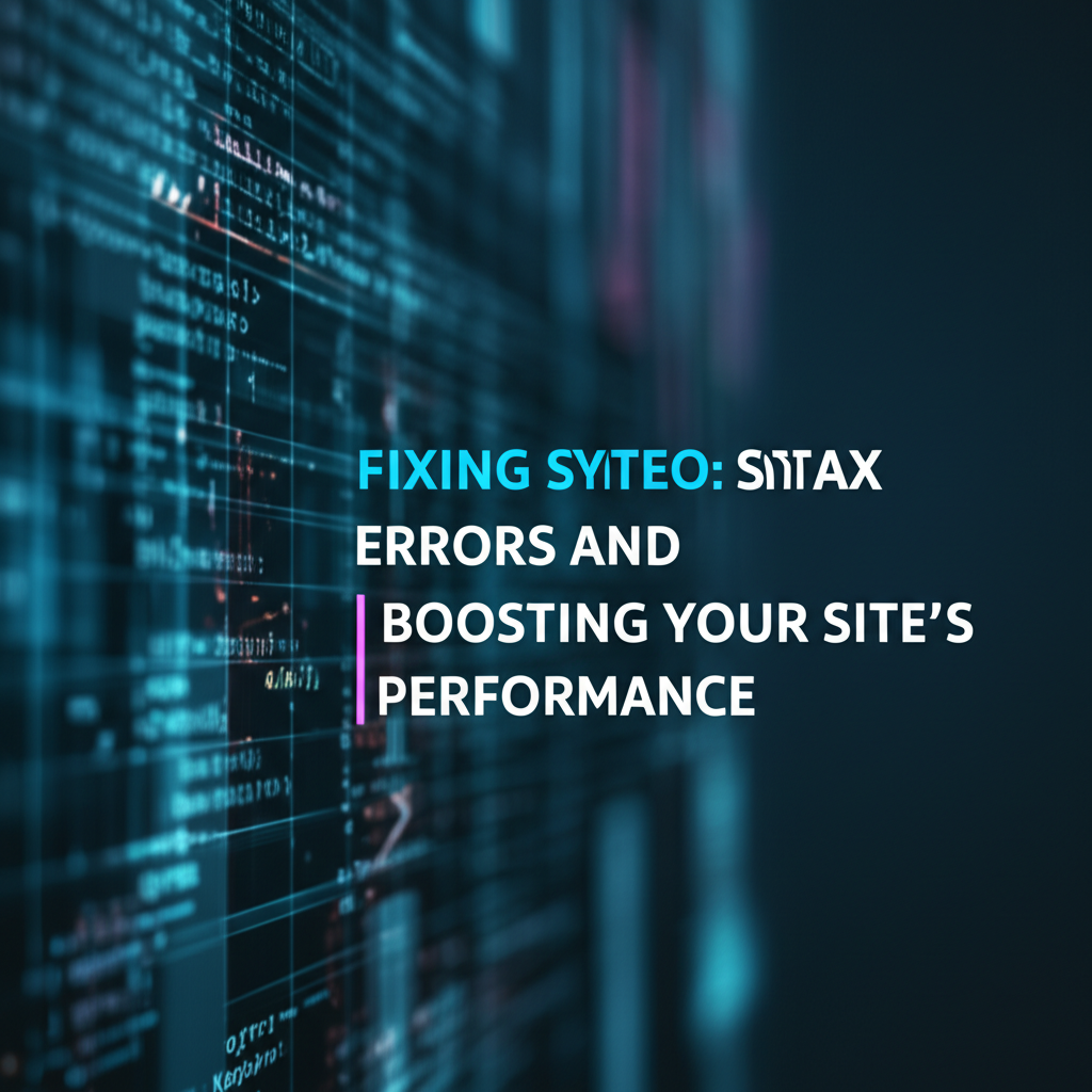 Mastering SEO: Fixing Syntax Errors and Boosting Your Site's Performance