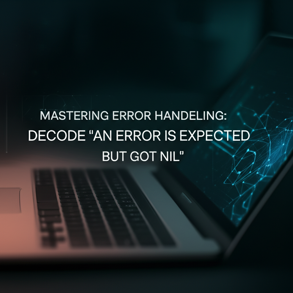 Mastering Error Handling: Decode 'An Error Is Expected But Got Nil'