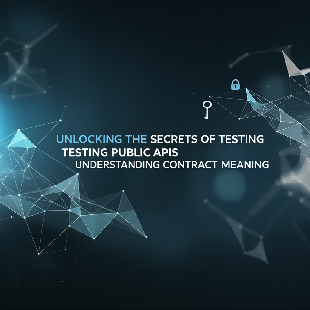Unlocking the Secrets of Testing Public APIs: Understanding Contract Meaning