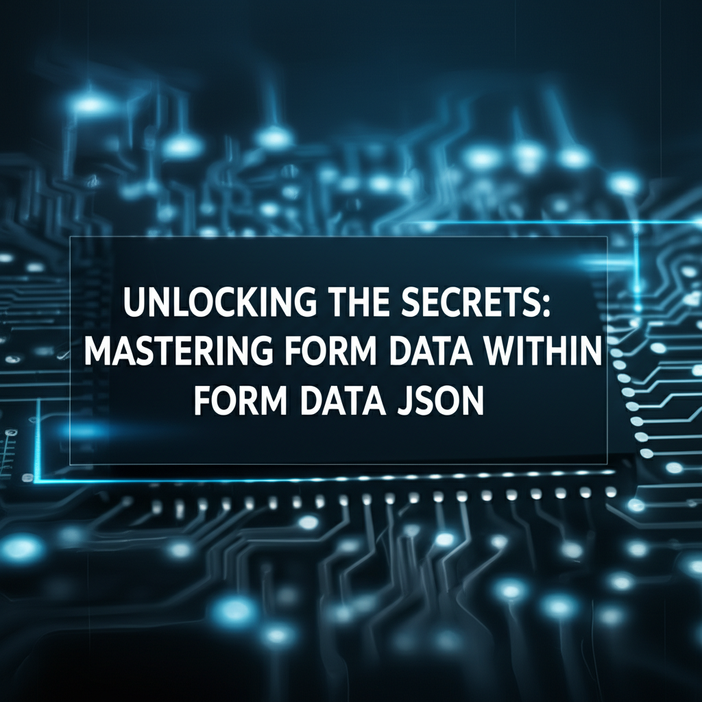 Unlocking the Secrets: Mastering Form Data within Form Data JSON
