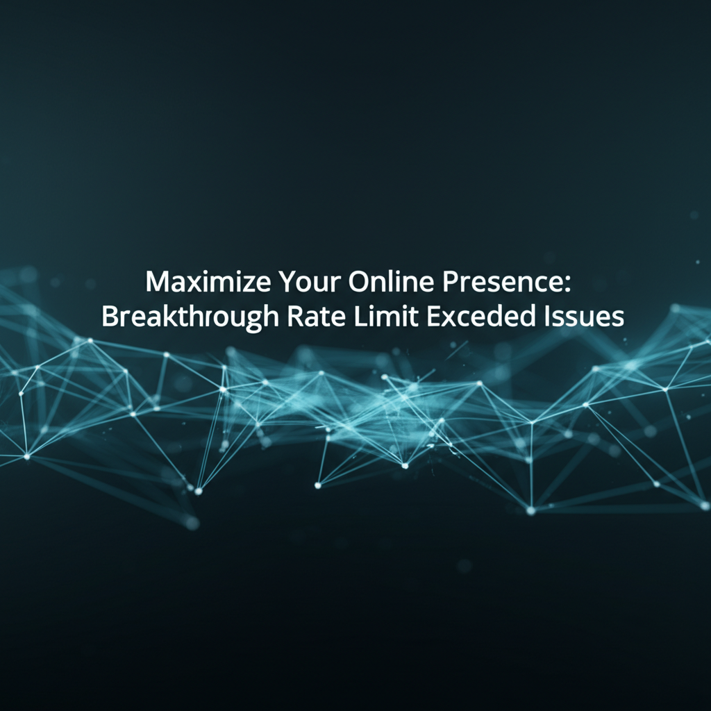 Maximize Your Online Presence: Breakthrough Rate Limit Exceeded Issues