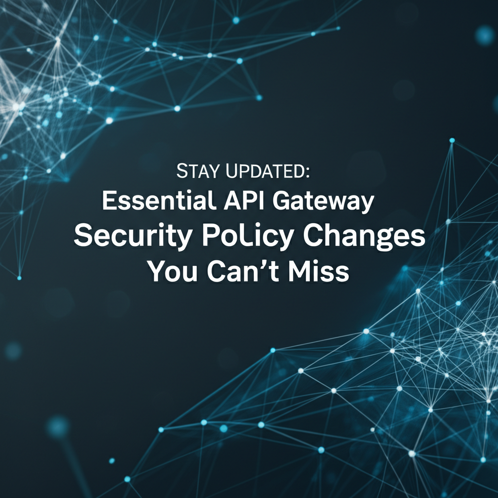 Stay Updated: Essential API Gateway Security Policy Changes You Can't Miss