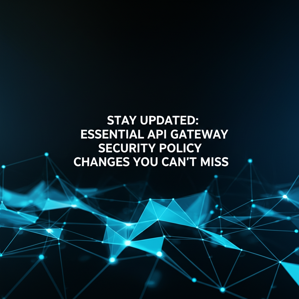 Stay Updated: Essential API Gateway Security Policy Changes You Can't Miss