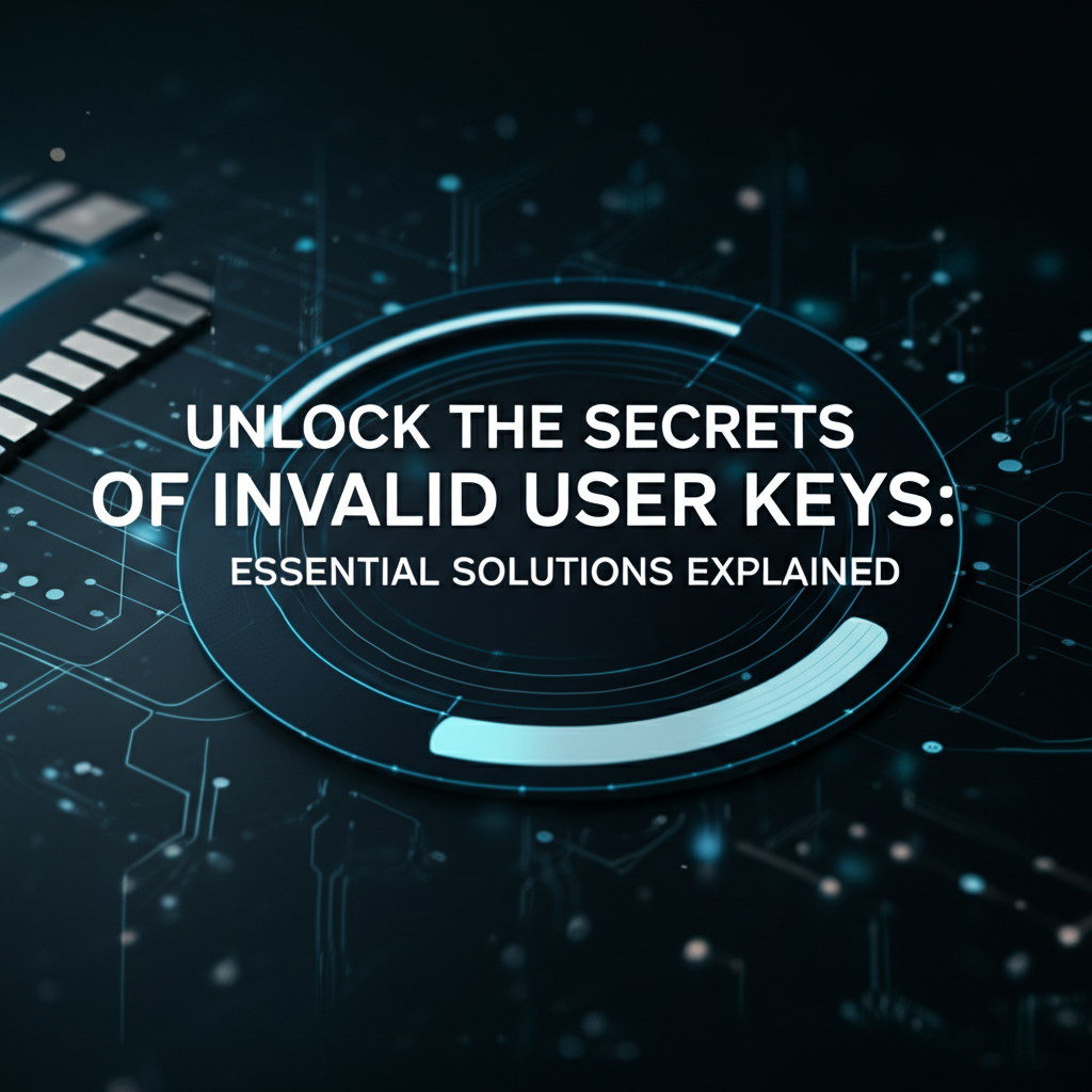 Unlock the Secrets of Invalid User Keys: Essential Solutions Explained