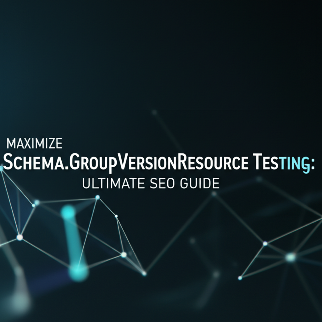 Maximize Schema.GroupVersionResource Testing: Ultimate SEO Guide