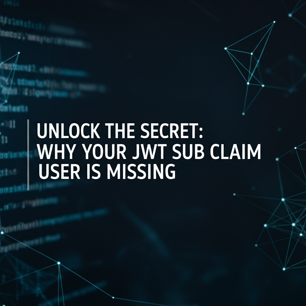 Unlock the Secret: Why Your JWT Sub Claim User is Missing