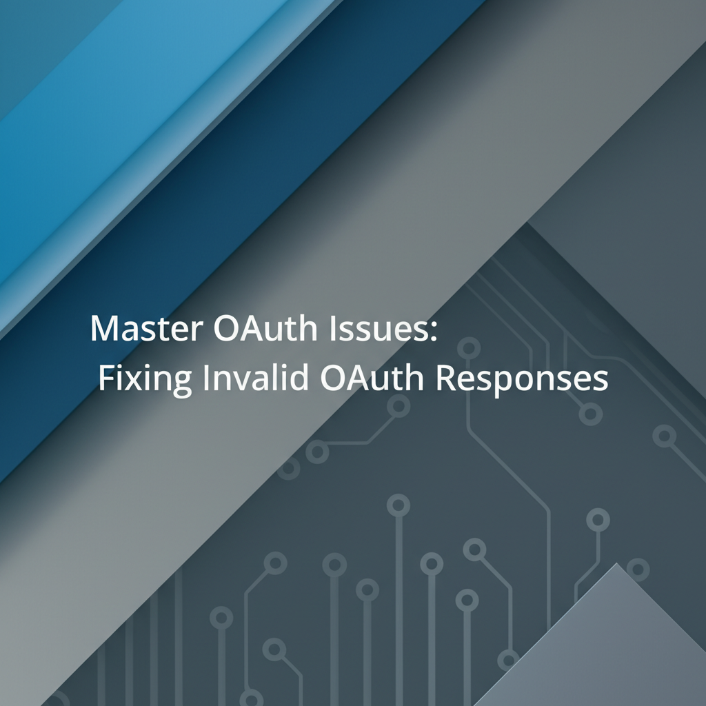 Master OAuth Issues: Fixing Invalid OAuth Responses