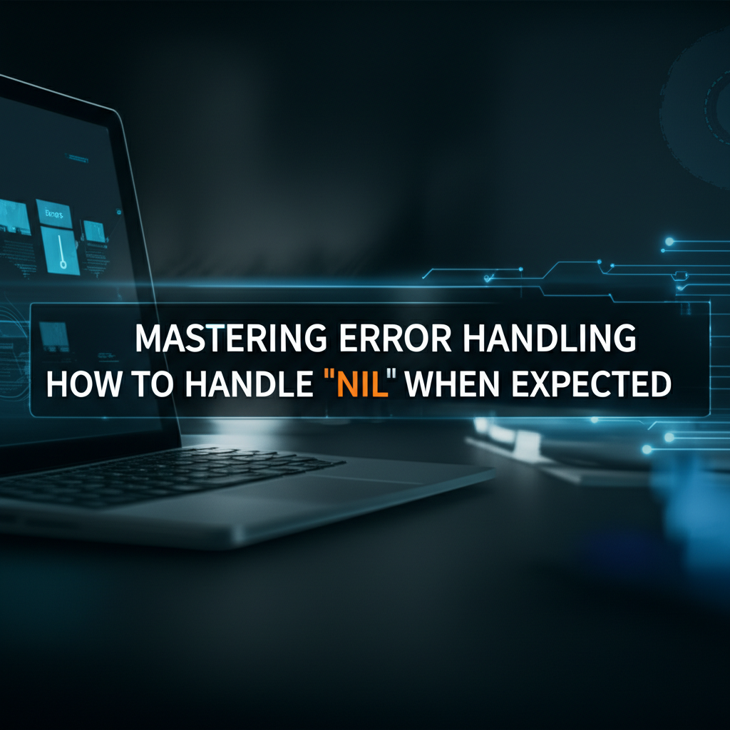 Mastering Error Handling: How to Handle 'nil' When Expected