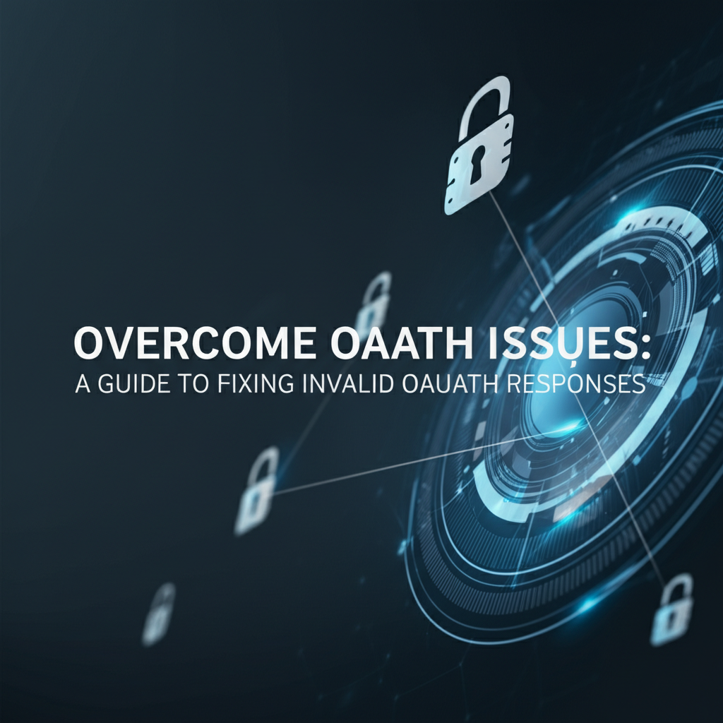 Overcome OAuth Issues: A Guide to Fixing Invalid OAuth Responses