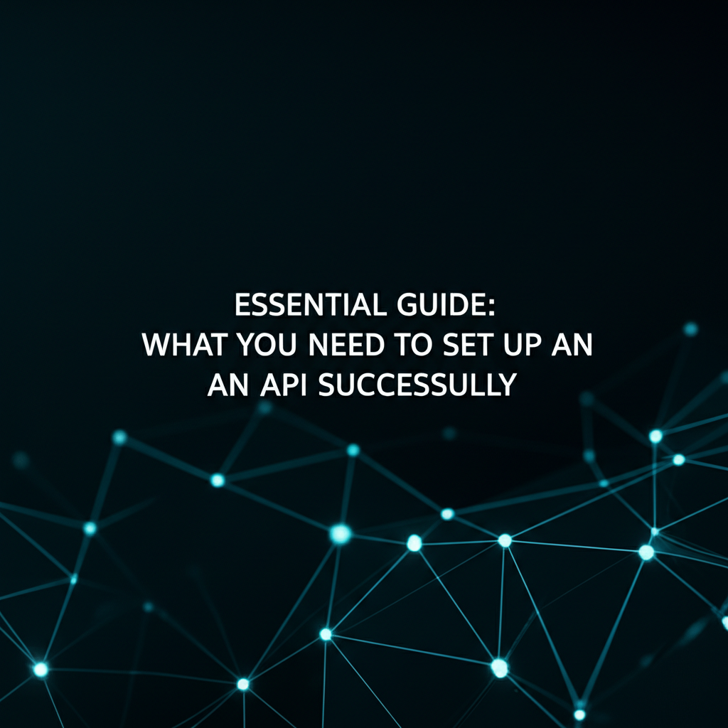 Essential Guide: What You Need to Set Up an API Successfully