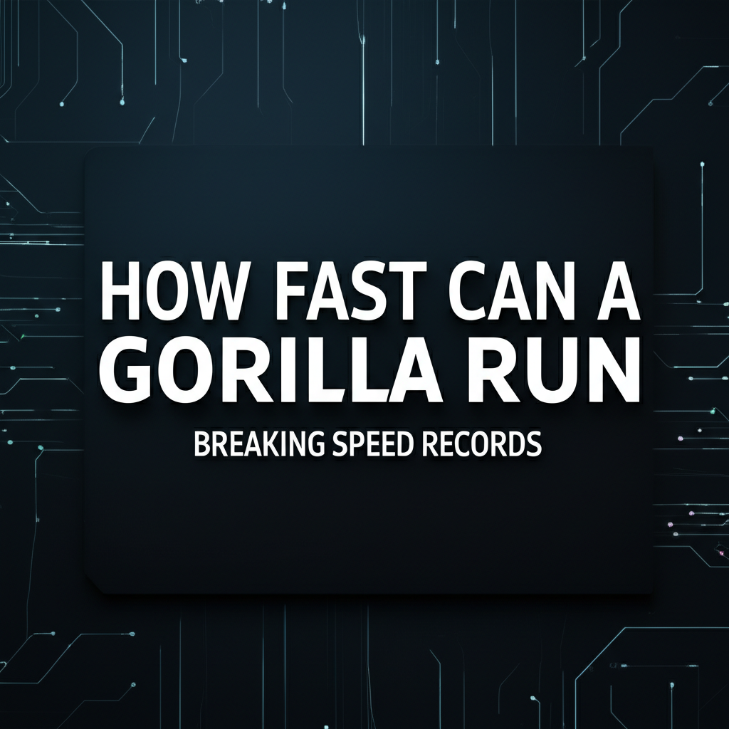 How Fast Can a Gorilla Run: Breaking Speed Records