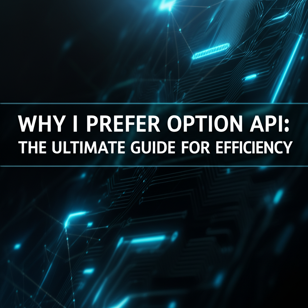 Why I Prefer Option API: The Ultimate Guide for Efficiency