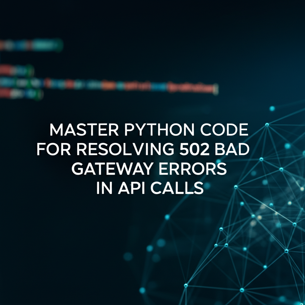 Master Python Code for Resolving 502 Bad Gateway Errors in API Calls