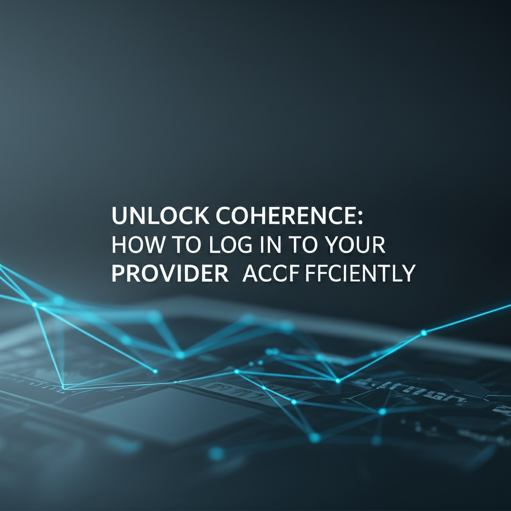 Unlock Coherence: How to Log In to Your Provider Account Efficiently