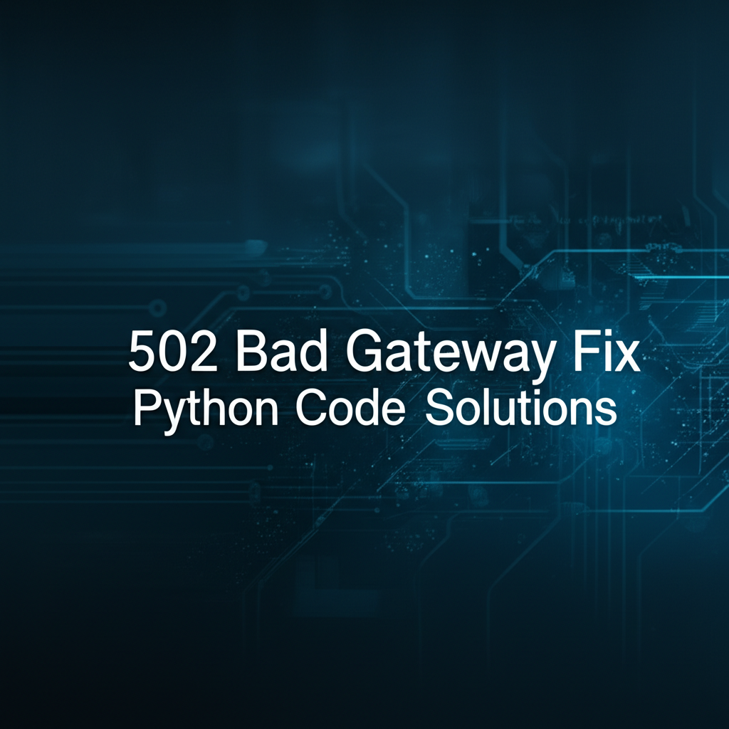Master the 502 Bad Gateway Fix: Python Code Solutions