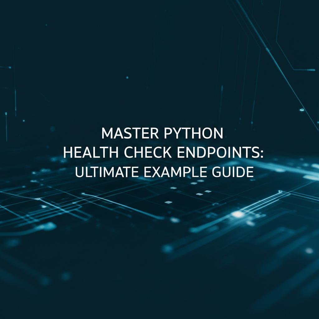 Master Python Health Check Endpoints: Ultimate Example Guide