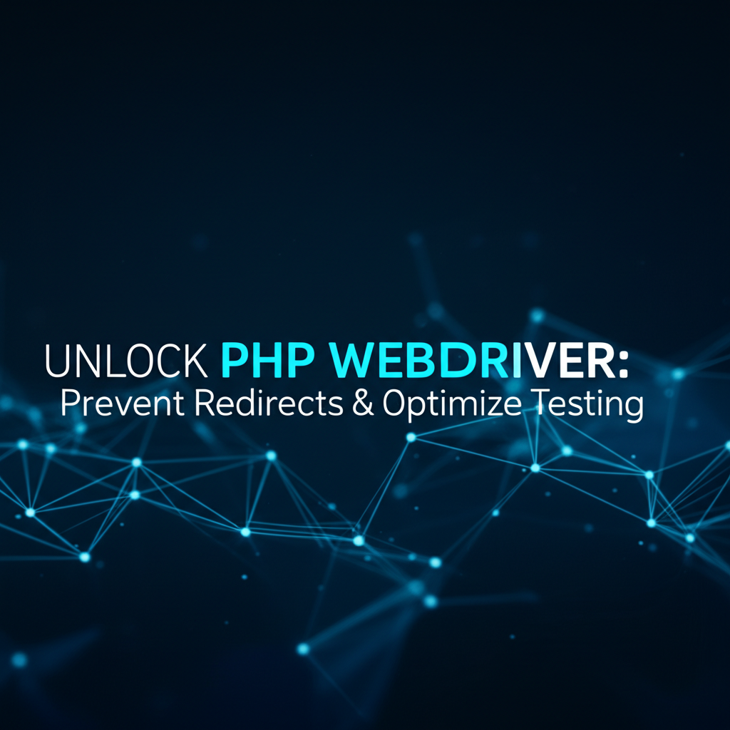 Unlock PHP WebDriver: Prevent Redirects & Optimize Testing
