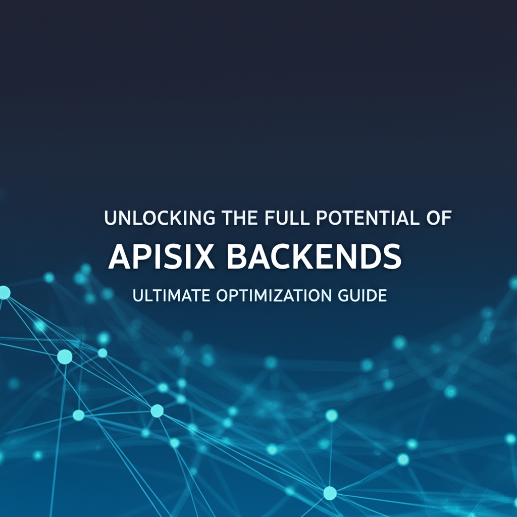 Unlocking the Full Potential of Apisix Backends: Ultimate Optimization Guide