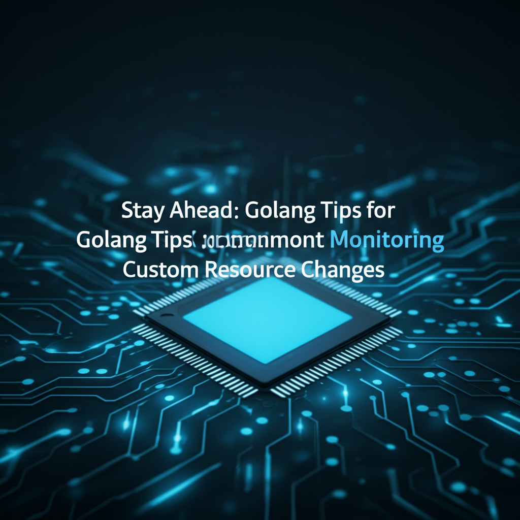 Stay Ahead: Golang Tips for Monitoring Custom Resource Changes