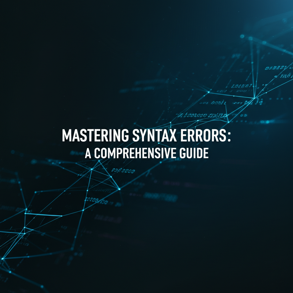 Mastering Syntax Errors: A Comprehensive Guide