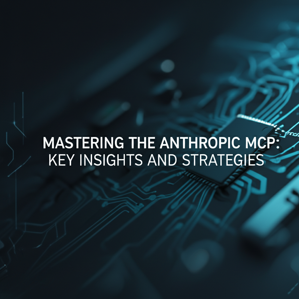 Mastering the Anthropic MCP: Key Insights and Strategies
