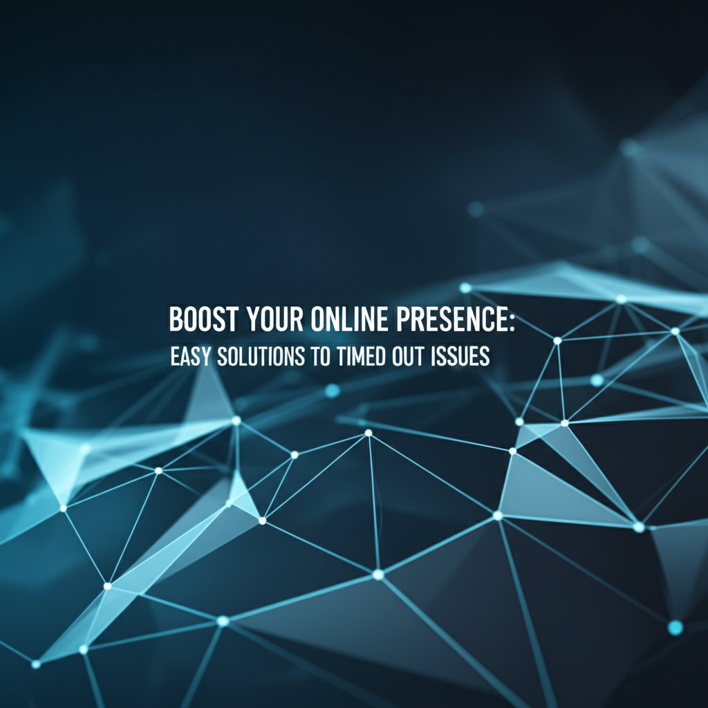 Boost Your Online Presence: Easy Solutions to Connection Timed Out Issues