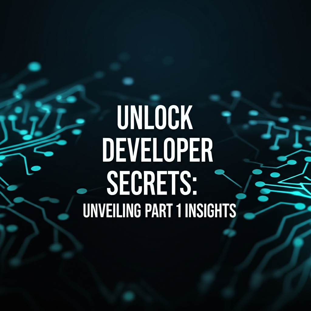 Unlock Developer Secrets: Unveiling Part 1 Insights
