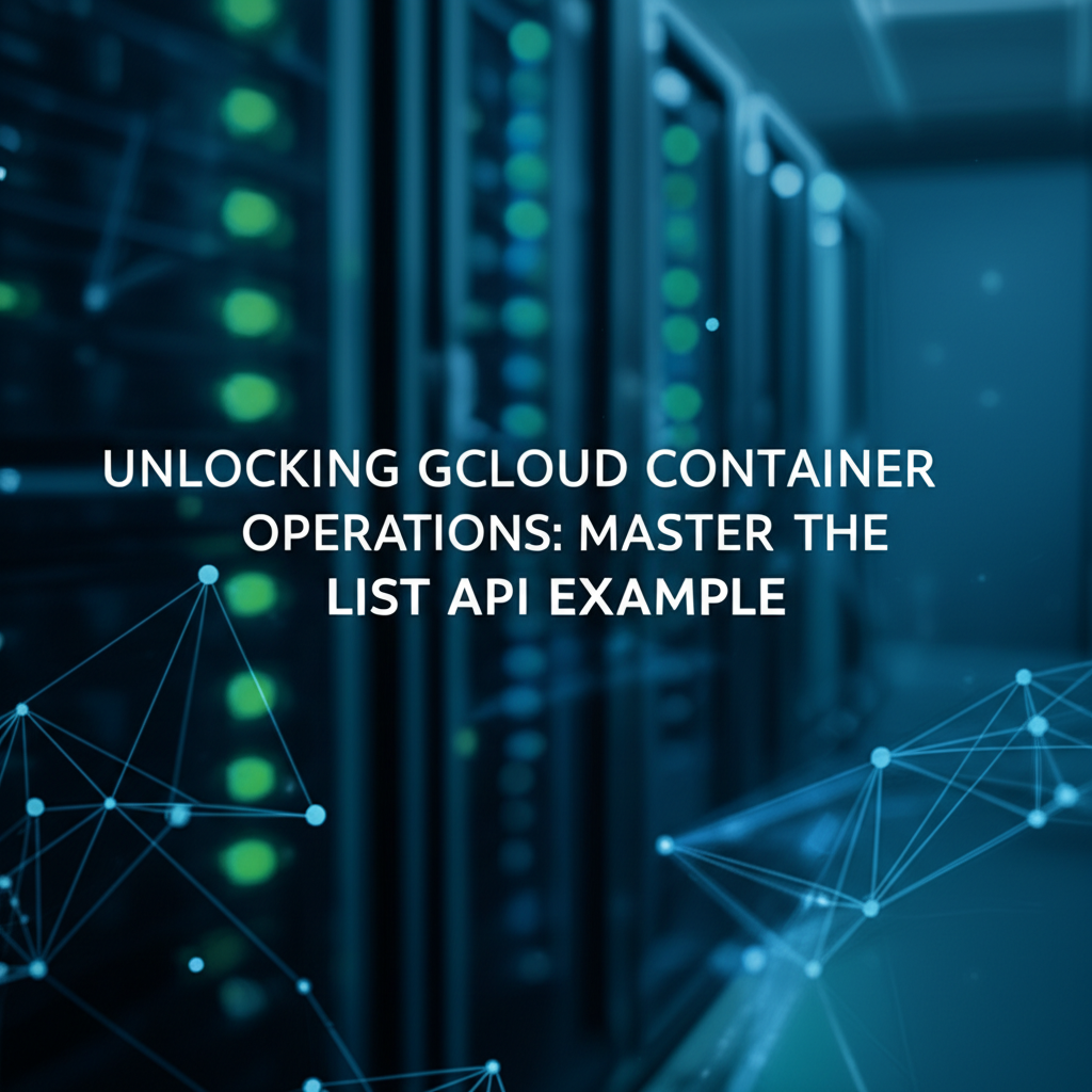 Unlocking GCloud Container Operations: Master the List API Example