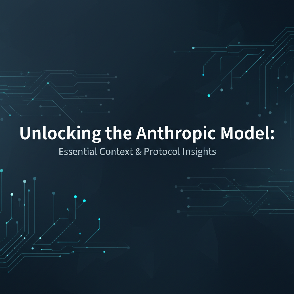 Unlocking the Anthropic Model: Essential Context & Protocol Insights