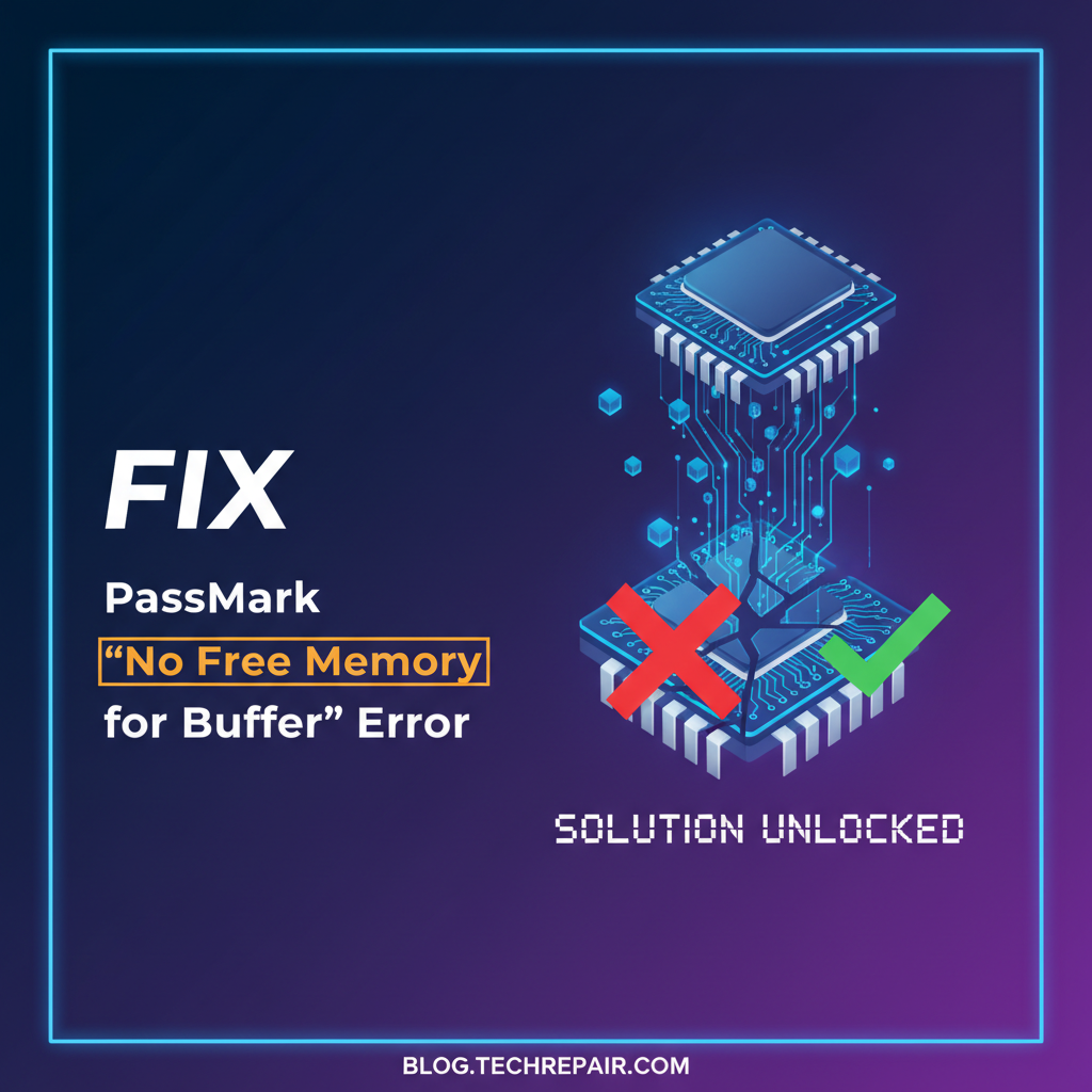 Fix PassMark 'No Free Memory for Buffer' Error