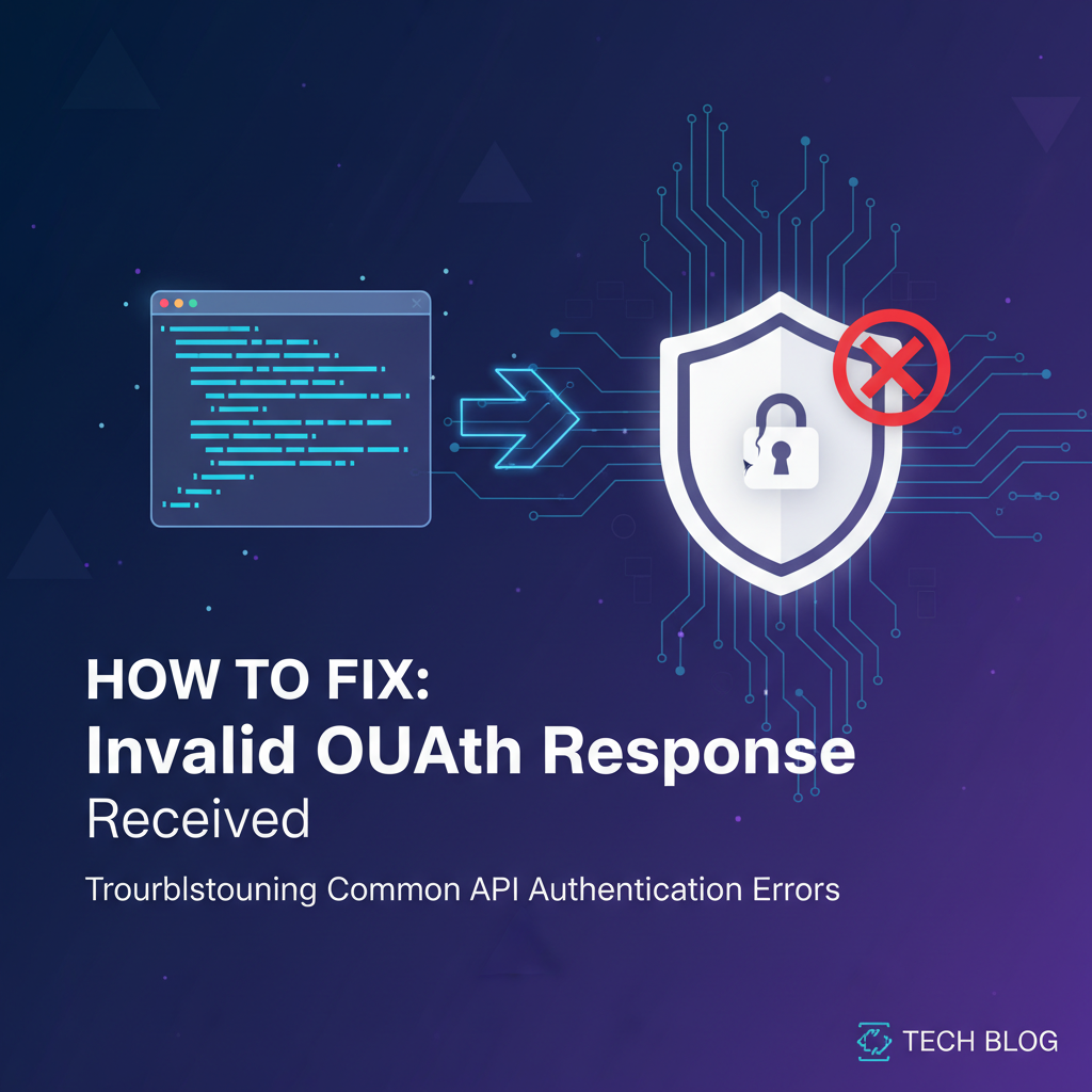 How to Fix: An Invalid OAuth Response Was Received