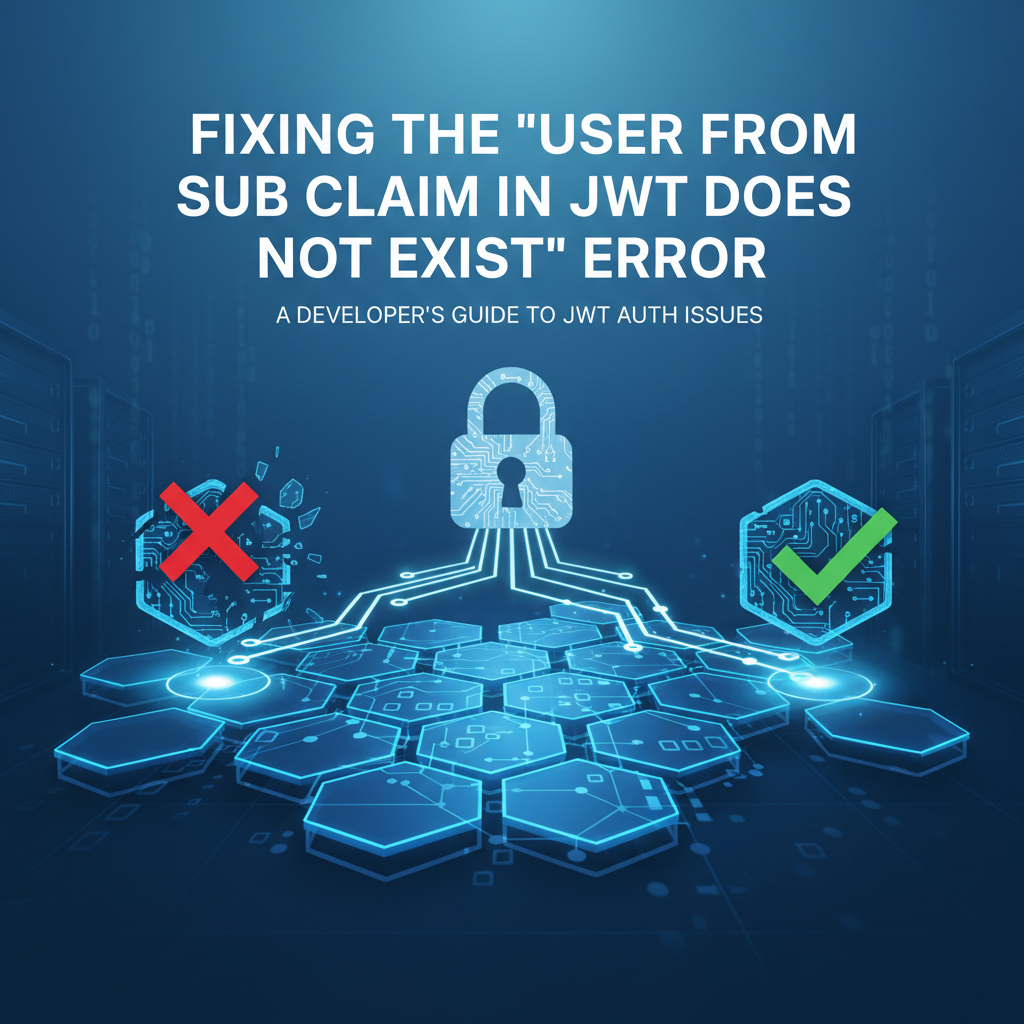 Fixing the 'User from Sub Claim in JWT Does Not Exist' Error