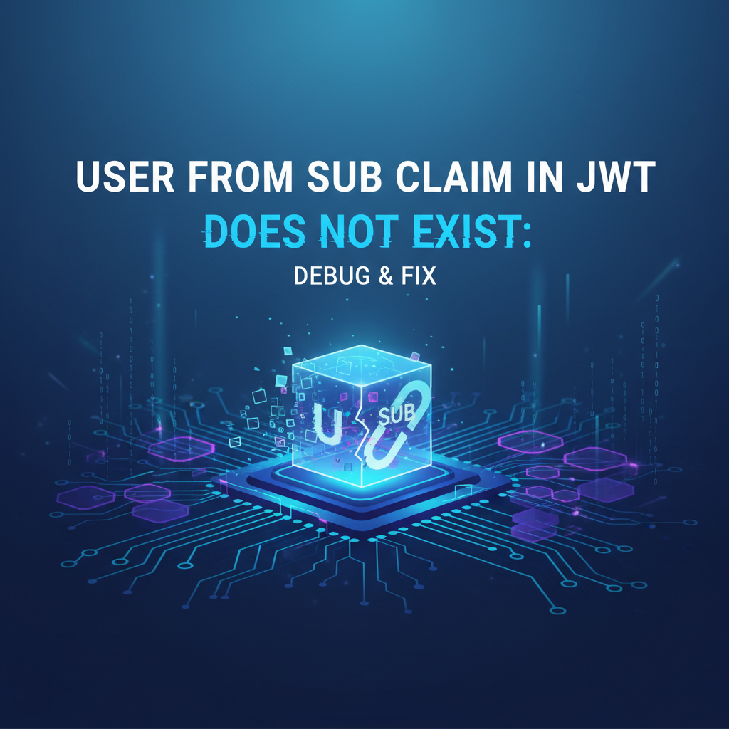 User from Sub Claim in JWT Does Not Exist: Debug & Fix
