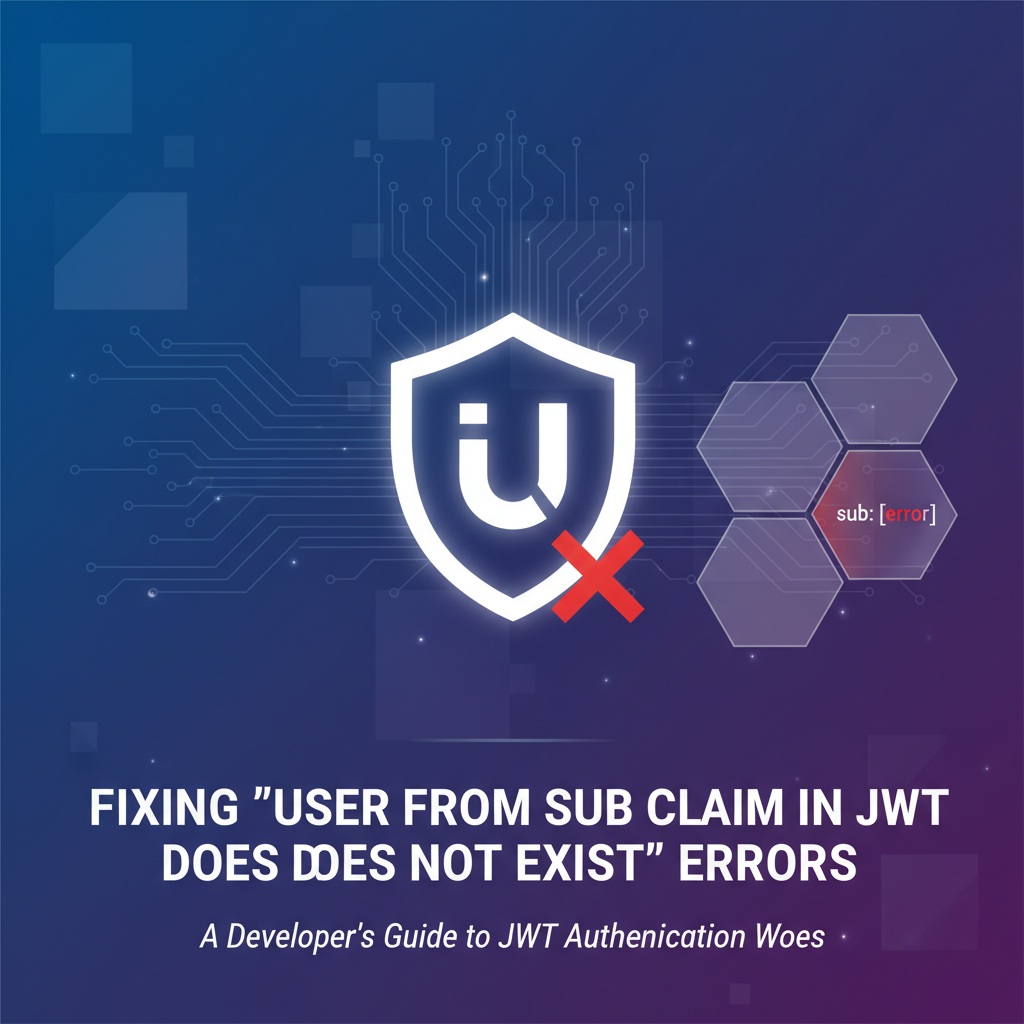 Fixing 'User from Sub Claim in JWT Does Not Exist' Errors