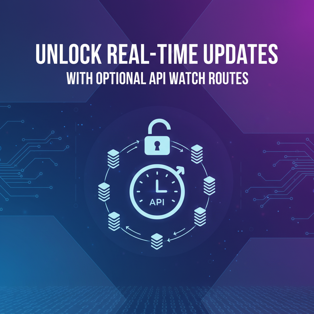 Unlock Real-Time Updates with Optional API Watch Routes