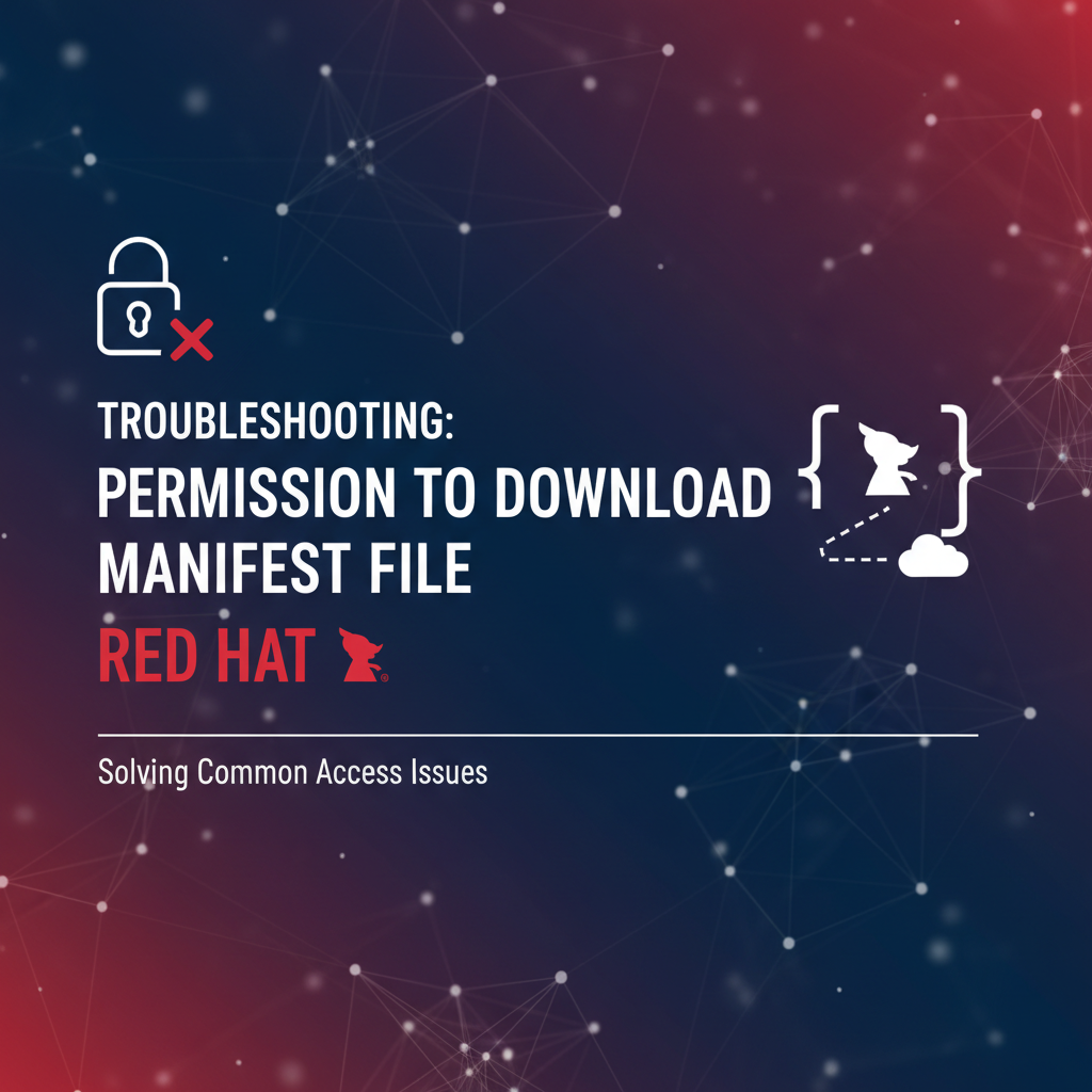 Troubleshooting: Permission to Download a Manifest File Red Hat