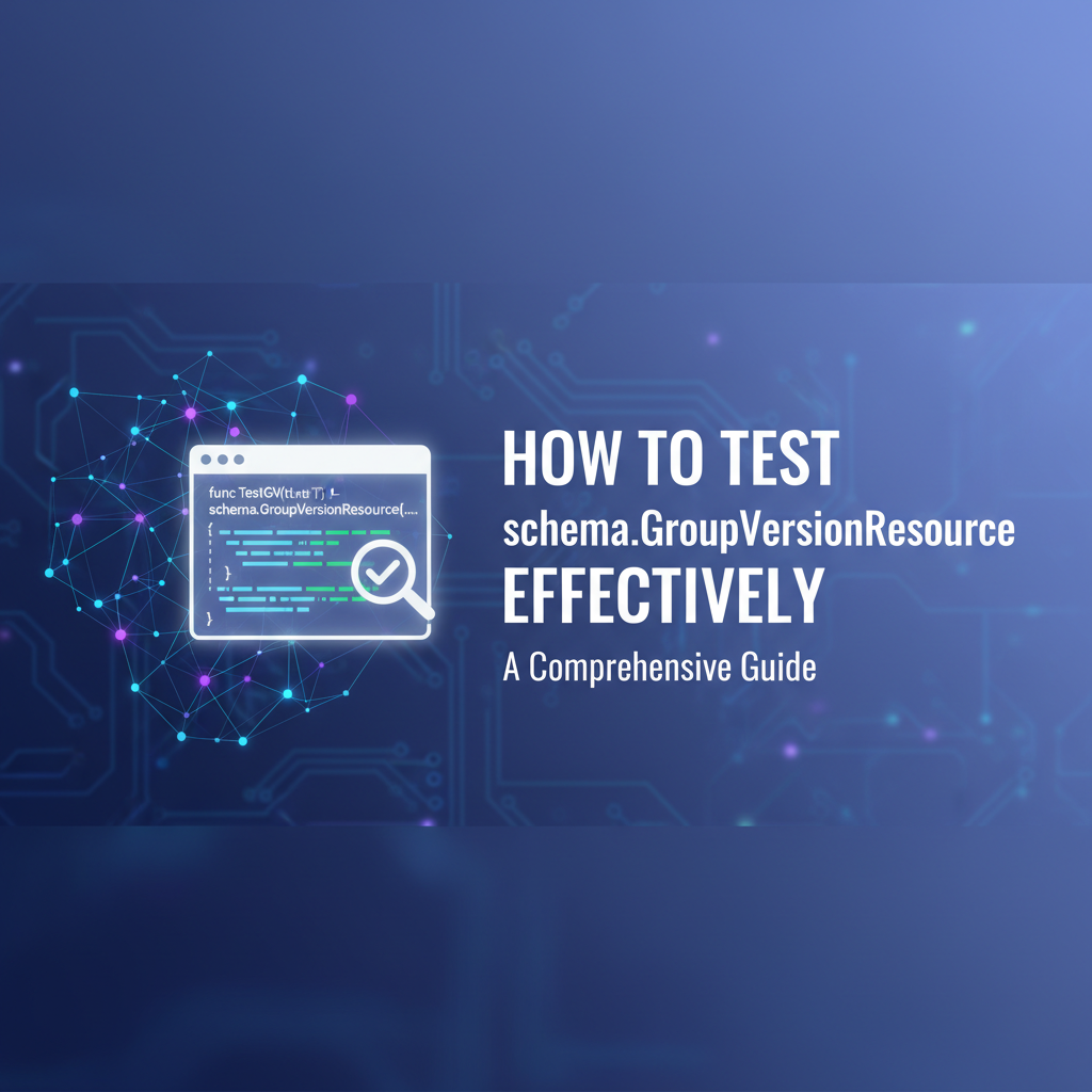 How to Test schema.GroupVersionResource Effectively