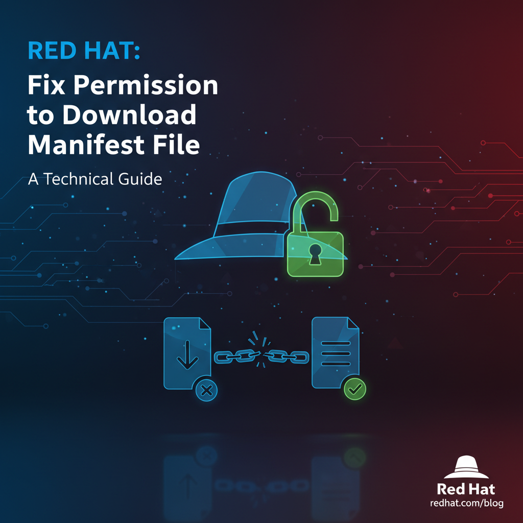 Red Hat: Fix Permission to Download Manifest File