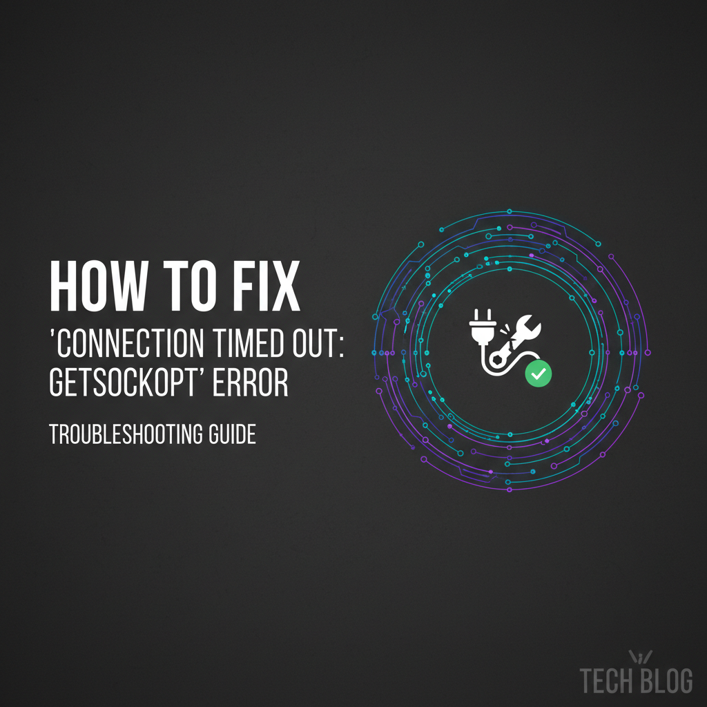 How to Fix 'connection timed out: getsockopt' Error