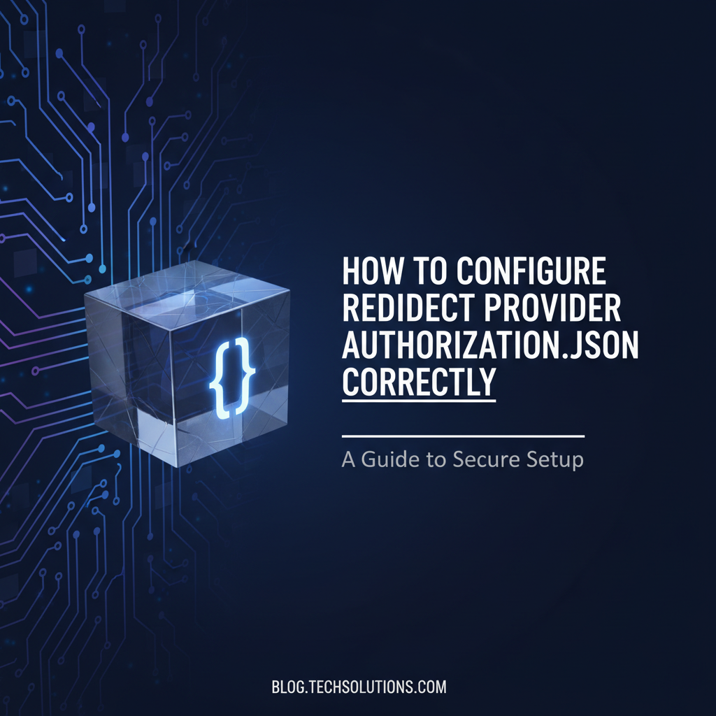 How to Configure redirect provider authorization.json Correctly
