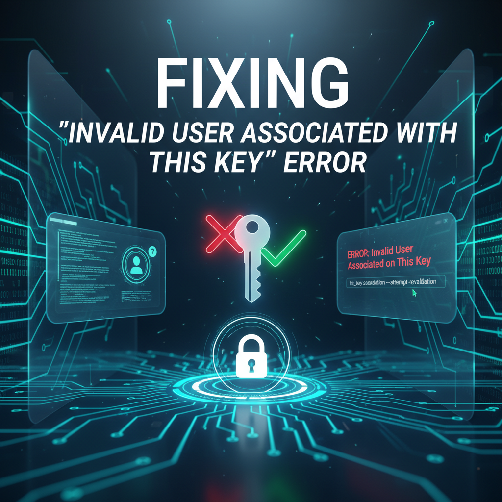 Fixing 'Invalid User Associated with This Key' Error
