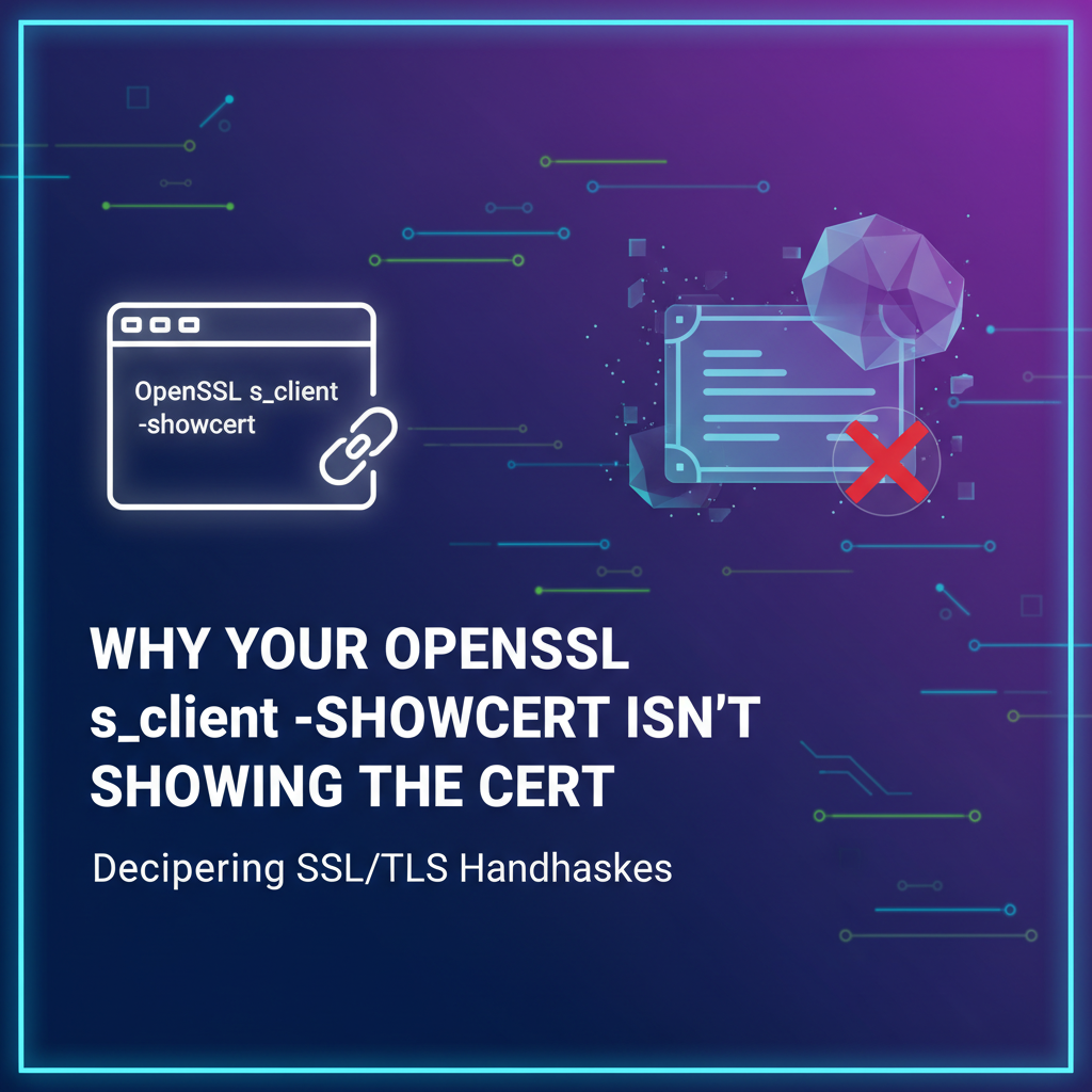 Why Your OpenSSL s_client -showcert Isn't Showing the Cert