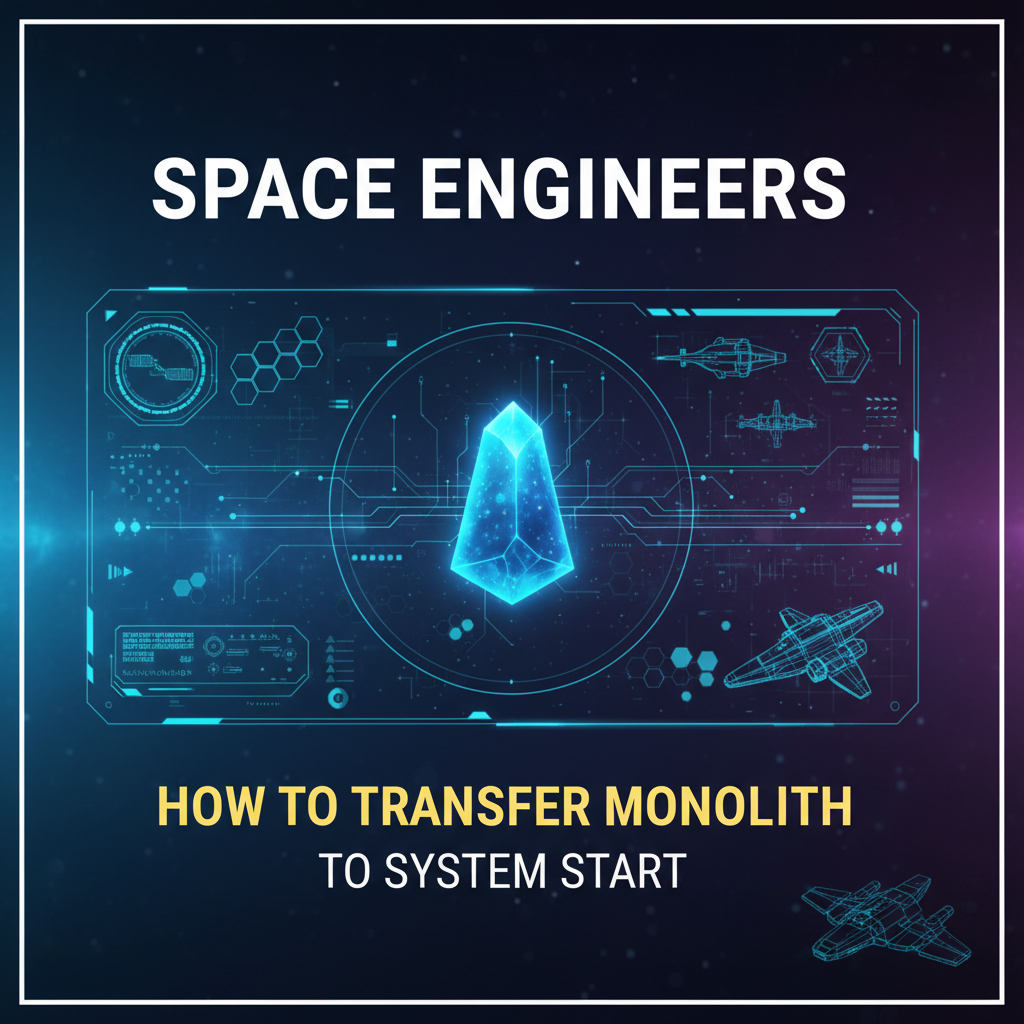 Space Engineers: How to Transfer Monolith to System Start