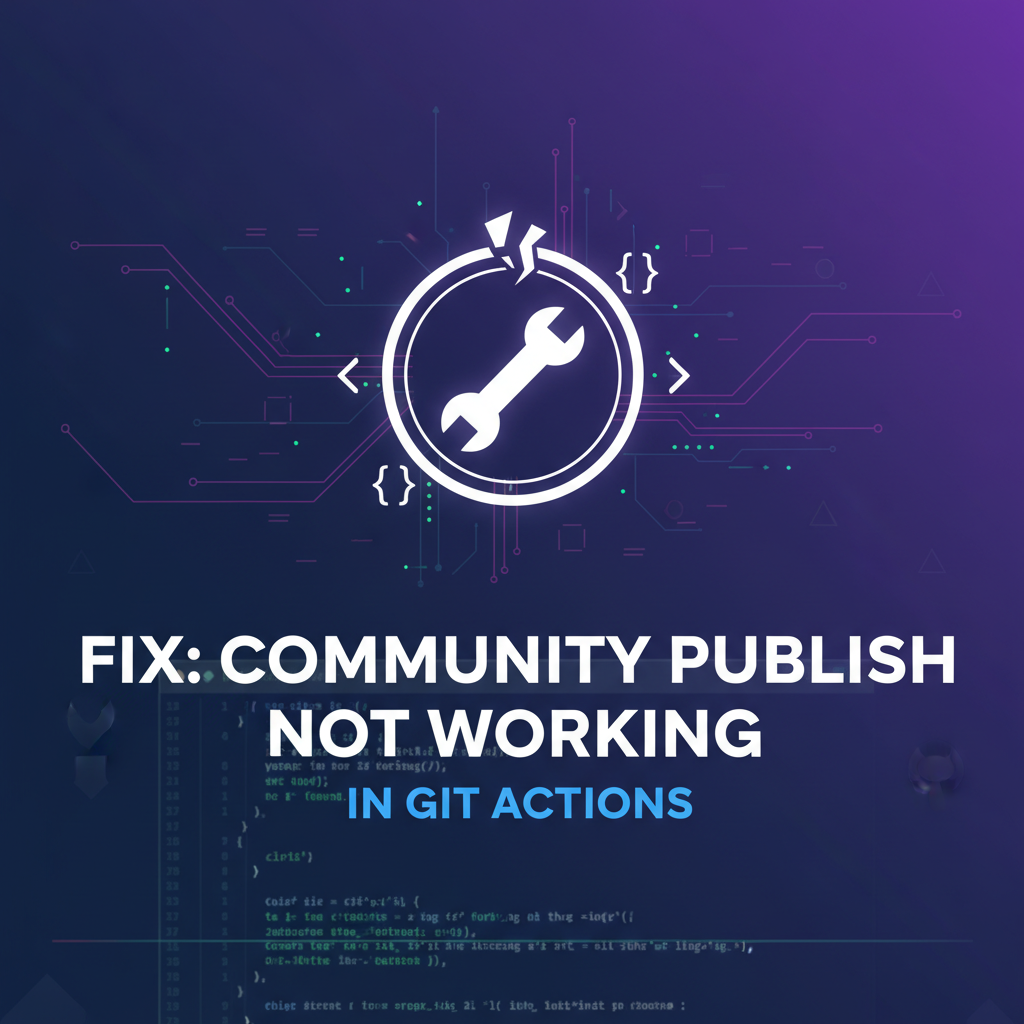 Fix: Community Publish Not Working in Git Actions