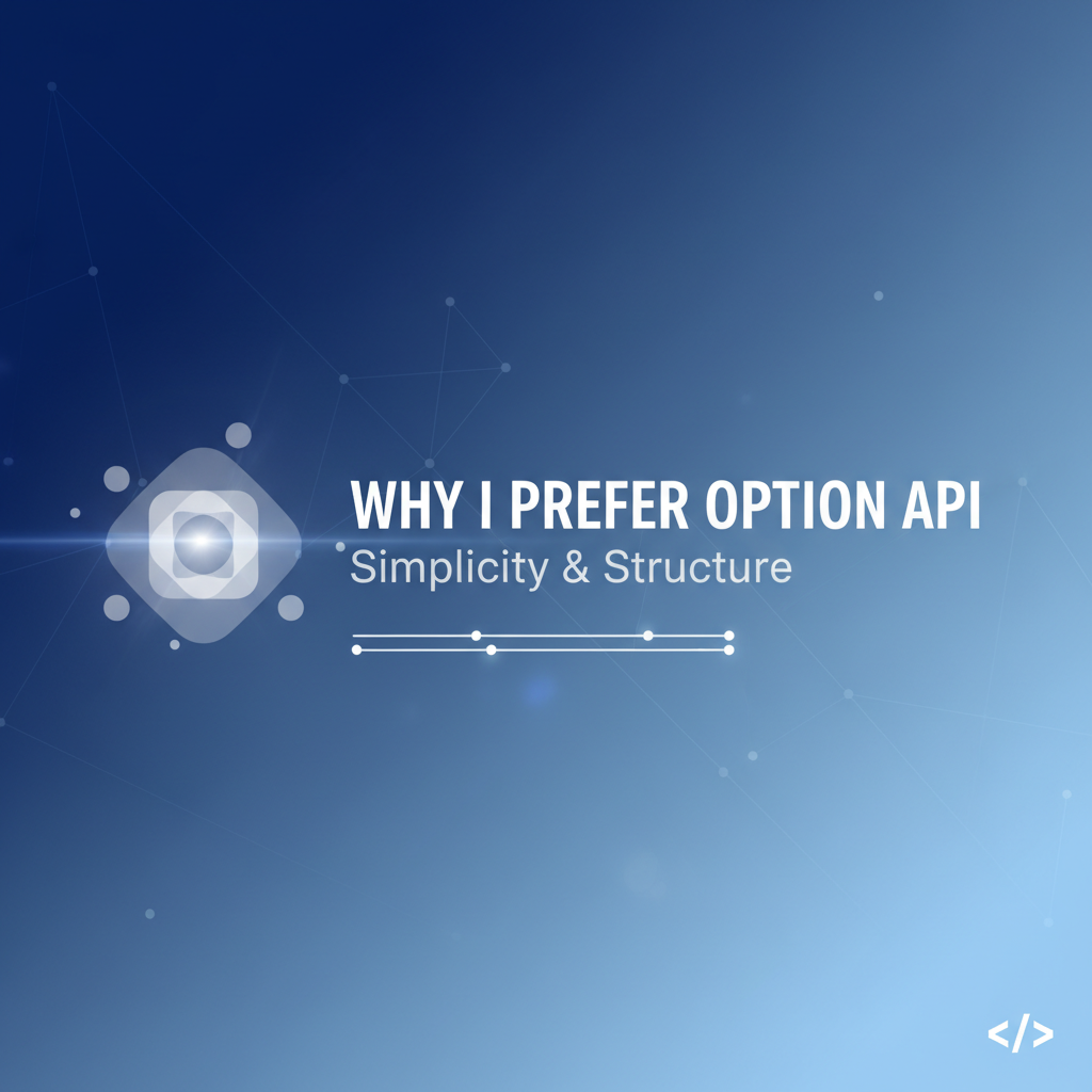 Why I Prefer Option API: Simplicity & Structure