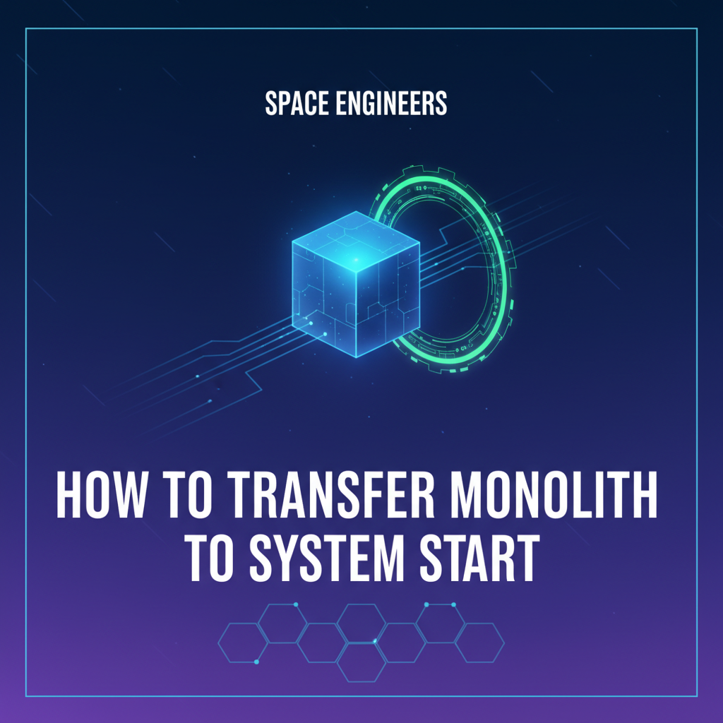 Space Engineers: How to Transfer Monolith to System Start